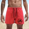 Summer Men Surfing Shorts Print Brand Beachwear Sexy Swim Trunk Male Casual Swimsuit Middle Waist Breathable Beach Surf 220425