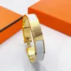 Designer Titanium Steel Bracelets Enamel Classic Luxury bangle Men Women Size 17 19cm Top Quality Multicolor Gold Buckle Fashion Accessories Ladies Gif