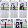 Draft Pick Print Christian Braun Basketball Jersey Jamal Murray 27 Nikola 15 Michael Porter Jr 1 Will Barton 5 Monte Morris 11 Aaron Gordon 50 Nome personalizado