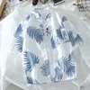 Chemises décontractées pour hommes Chemise d'été à manches courtes pour hommes Chemise à manches courtes pour hommes Coréenne Demi-fleur Tendance de la jeunesse Mode Chemises hawaïennes pour hommes