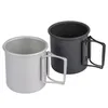 Tasse de camping Gobelets en titane Tasses à café en acier inoxydable de voyage portables Tasse à thé pour camping / voyage / usage domestique 300 ml PAR MER GCB15027