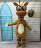 Mascote boneca traje amarelo giraffa girafa mascote traje adulto roupas personagens de desenho animado terno de halloween christmas fancy festa aparelhos adve