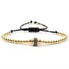Bracelets porte-bonheur Tube rond Bracelet hommes 2022 classique réglable 46mm pavé zircon cubique perlé pour bijoux cadeau charme