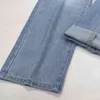 Dżinsy dżinsowe Dżinsowe spodnie luźne mody kobiety proste spodnie do rury 2021 NOWOŚĆ PLAKE BIAŁYCH PANTY L220726