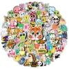 Pack of 100Pcs Wholesale Cute Animal Stickers No-Duplicate For Luggage Skateboard Notebook Helmet Water Bottle Phone Car decals