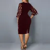 Plus Size Kleding Voor Vrouwen Midi Jurk Moeder Bruid Bruidegom Outfit Elegante Pailletten Bruiloft Cocktail Party Zomer 5XL 6XL 2204211714290