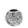 Andy Jewel 925 Sterling Silber Perlen Funkelnder Liebesknoten-Charm, passend für europäische Pandora-Schmuckarmbänder und Halsketten 791192U