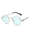 Occhiali da sole 2022 Retro Gothic Steampunk Mirror Uomo Occhiali da sole oro e nero Vintage Round Driving Circle Donna UV Gafas De Sol