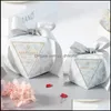 Cadeau cadeau événement fête fournitures fête maison jardin 50pcs diamant forme boîte de bonbons faveurs de mariage et cadeaux boîtes décoration d'anniversaire pour gu