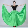 Stage Wear Solid Spanish Flamenco Skirt 10 Colors Satin Smooth Plus Size Performance Belly Dance Costumes Femal Woman Gypsy Style