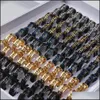 Band Rings Jewelry 20Pcs Cool Spinner Chain Stainless Steel Rotatable Ring For Women Men Party Gifts Mix Color Who Dh9Vc