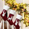 Calza natalizia da 46 cm Calzini appesi Natale Rustico Decorazioni natalizie personalizzate con fiocchi di neve Forniture per feste per feste in famiglia P0829