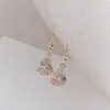 Dangle Boucles D'oreilles Lustre Corée Bijoux De Mode Premium Goutte D'eau Zircon Design Élégant En Métal Découpe Pour Les Femmes GiftDangle Kirs22