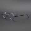 ファッションサングラスフレームアセテート透明な丸い眼鏡男性ヴィンテージ小さな眼鏡フレーム女性光学処方スペクタクルクリア