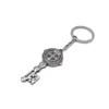 Färgglad nyckelform Exorcism St. Benedict Keychain Charm Ring smycken Religiösa helgedomar