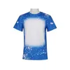 UPS New Sublimation Bleached Shirts Heat Transfer party Bleach Shirt Bleached Polyester T-Shirts US Men Women Supplies