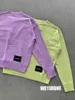 Purple Green We11Done tröja män kvinnor högkvalitativ mode casual stickad welldone tröjor T220721