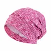 Women Men Sleeping Hat Fashion Printing Baggy Beanie Satin Lined Night Unisex Sleep Cap Hair Care Bonnet Cap Headwear