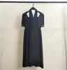 European fashion V-neck Nail Drill sexy hollow waist dress266u