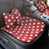 Coprivolanti Cuore rosso Decorazione per interni auto Accessori Custodia Poggiatesta Supporto per la vita Cuscini Cuscino per sedile ProtezioneSteerin