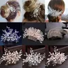 Headpieces Fashion Pearl Flower Crystal Hair Pins Side Comb Wedding Party Hoofdtooi Bruidsmeisje Bruid Accessoriesheadstukken