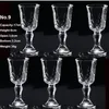 Glass Cup Transparent Household Small Wine glass a Toast wedding Bullet White Wine Spirit Glass Set 6PCS
