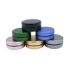 Vattentät rökning Färgglad aluminiumlegering Dry Herb Tobacco Spice Miller Grinder Handpipe Portable Pocket Sealed Storage Stash Case Jars Tank DHL gratis