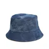 Wzorzyste dżinsowe umyte wiadro kapelusz z boku unisex bob czapki hip hop gorros mężczyzn kobiety panama czapka na plażę wędkarstwo na zewnątrz sunhat