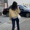 Kvinnors jackor koreansk stil chic avstäng av krage pu läderjacka kvinnor enkel lös casual streetwear vintage kvinna rockar vår 2022 till