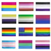 Livraison rapide 30 styles 150x90cm drapeau arc-en-ciel bannières lesbiennes drapeau en polyester drapeau coloré coloré bannière gay drapeau cpa4205 0526