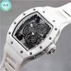 Luxury Mens Mechanics Watch Richa Milles Minority Ceramic Female White Sapphire Holuched Out Full-Automatic Mechanical Milemir RM055