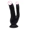 Double Dildos Penetration Vagina and Anus Big Realistic Headed Penis Soft Phallus sexy Toys for Women Masturbation