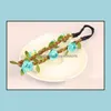 Hair Accessories Tools Products Womens Flower Woven Bohemian Headband Ladies Band Leather Elastic Various Color Sz279 Drop Delivery 2021 E