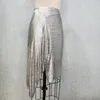Юбки 2022, пикантные клубные серебряные алюминиевые блестки с металлическими асимметричными кольчугами из металлической сетки, юбка для дня рождения9724488