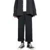 Herrbyxor lappster män koreanska mode harem breda ben joggar mens svarta lösa tröjor japan stil raka byxor 220826