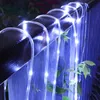 Stringhe Thrisdar 100 / 200LED Solar LED Corda Tube Light 8 Modalità Outdoor Backyard Garden in rame filo fata corda ghirlanda