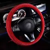 Accessoires d'intérieur de voiture strass rouge pour femmes couverture de volant de diamant cristal support de montage de voiture porte-clés boîte à mouchoirs déco J220808