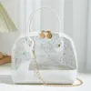 5pcs Messenger Bags Women Transparent PVC Printed Star Shell Purse Chain Shoulder Bag