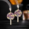 Boucles d'oreilles de sucettes mignonnes mignonnes en peluche douce de lustre doux pour les filles en zircone cubique à oreille à oreille 925 aiguille argentée Luxury juif9699693