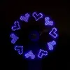 Unique LED Love Pattern Handheld Mini Fan Super Mute Battery Operated for Cooling Cute