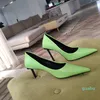 Chaussures habillées à talons hauts pour femmes, en cuir véritable, talon plat, sandales pointues de mariage, sexe pour dames, printemps 2022