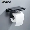 Edelstahl Toilettenpapierhalter Wandhalterung Tissue Roll Hanger Schwarz Papaer Halter Edelstahl Badezimmerzubehör T200425