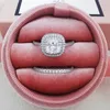 925 Sterling Silver Cushion Cut Finger Ring Sets For Women Jewelry Pure Wedding Engagement Rings Personalized3392965