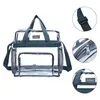 DHL50pcs Toiletry Kits Women PVC Transparent Large Capacity Travel Crossbody Bag With Mesh Pouch Mix Color