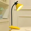 Usb recarregável led dobrável clip-on lâmpada de mesa proteção para os olhos toque escurecimento braçadeira de leitura lâmpada de mesa cama luz 3 brilho h220422363