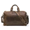 duffel bags Genuine Leather Travel Weekend Overnight Gym Sports Luggage Tote Men's Duffle Bag Cowhide Handbag 220626