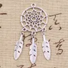 Accessori moda Ciondoli Connettore nativo di Dream Catcher Ciondolo antico adatto per gioielli fatti a mano fai-da-te vintage in bronzo tibetano color argento