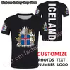 Islandia T Shirt Diy Número de nombre personalizado gratis Isl T Shirt Nation Flag es Islandiair Country College Print P o Clothing 220616