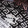 Ensemble de literie à carreaux noirs de marque reine King Size housse de couette linge de lit en Polyester couette moderne avec taies d'oreiller