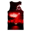 Été Halloween homme horreur château gilet vêtements de rue vente en gros débardeur 6XL hommes 3D imprimé vêtements 220623